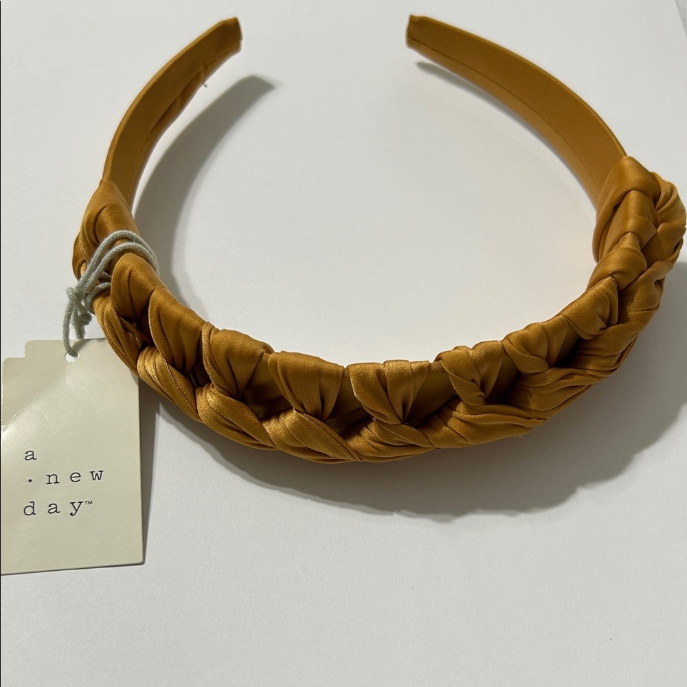 A New Day Golden Brown Braided Headband